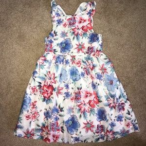 Gap Girls size Small Floral Red and Blue Dress